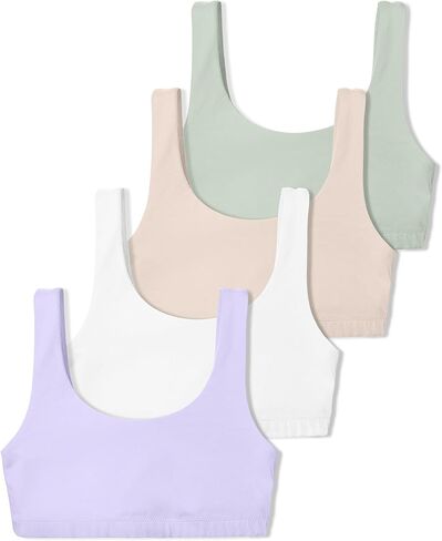 SALIA GIRL Soft Cotton Scoopneck Girls Bras, Stretch Bralettes for Teen 10-14 Natural Shaping Training Bra with Elastic Band in Saudi Arabia