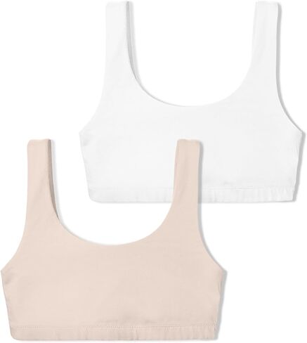 SALIA GIRL Soft Cotton Scoopneck Girls Bras, Stretch Bralettes for Teen 10-14 Natural Shaping Training Bra with Elastic Band in Saudi Arabia