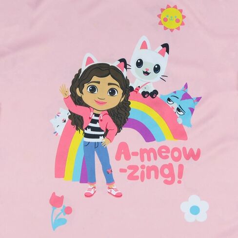 INTIMO Gabby's Dollhouse Pajama Toddler Girl's A-meowzing Long Sleeve Ruffle Nightgown in Saudi Arabia