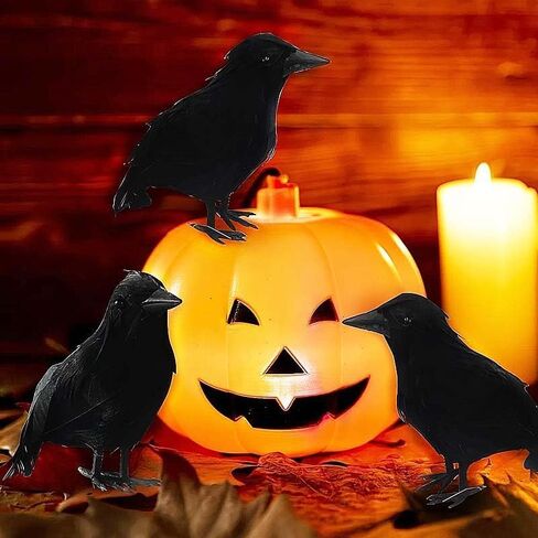 Halloween Crow Decoration, Stand Black Crow, Can be Placed on Tables and Trees, Halloween, Christmas Party Home Decoration 1PCS in Saudi Arabia