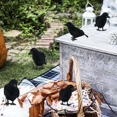 Halloween Crow Decoration, Stand Black Crow, Can be Placed on Tables and Trees, Halloween, Christmas Party Home Decoration 1PCS in Saudi Arabia