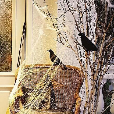Halloween Crow Decoration, Stand Black Crow, Can be Placed on Tables and Trees, Halloween, Christmas Party Home Decoration 1PCS in Saudi Arabia