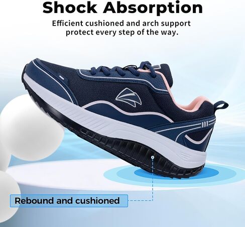 MAFEKE Womens Wide Toe Box Walking Shoes Arch Support Orthotic Sneakers Wide Width Tennis Shoes for Plantar Fasciitis Bunions US 6.5-11 in Saudi Arabia