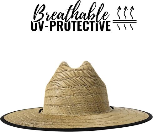 Grandpa Gifts for Men, Men's Tides Pierside Lifeguard Beach Sun Straw Hat, Grandpa Natural in Saudi Arabia
