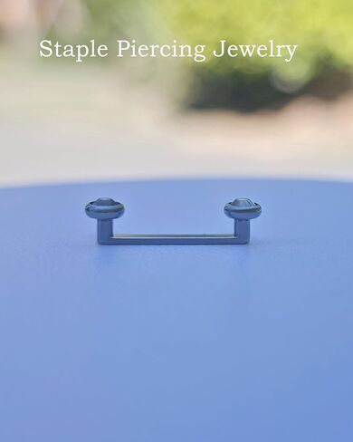 Staple Surface Piercing 12mm Bar Titanium F136,14 Gauge, 4mm Clear Crystal Ends in Saudi Arabia
