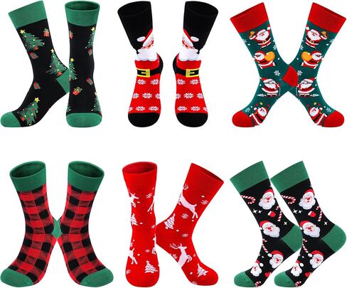 Womens Christmas Funny Patterned Christmas Socks for Adults Cute Fun Novelty Cotton Socks for Women in Saudi Arabia