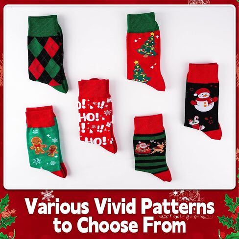 Womens Christmas Funny Patterned Christmas Socks for Adults Cute Fun Novelty Cotton Socks for Women in Saudi Arabia