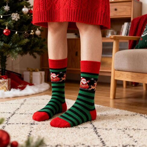 Womens Christmas Funny Patterned Christmas Socks for Adults Cute Fun Novelty Cotton Socks for Women in Saudi Arabia