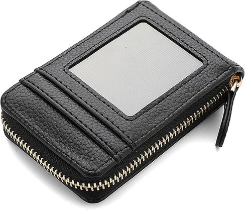 Small Credit Card Holder Lightweight Vegan Leather Accordion Zipper Card Wallet Fashion Rfid Wallet for Women in Saudi Arabia