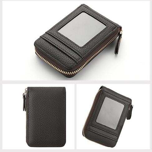 Small Credit Card Holder Lightweight Vegan Leather Accordion Zipper Card Wallet Fashion Rfid Wallet for Women in Saudi Arabia