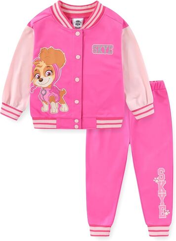 Paw Patrol Skye Girls Letterman Varsity Bomber Jacket and Pants Set for Toddler and Big Kids in Saudi Arabia