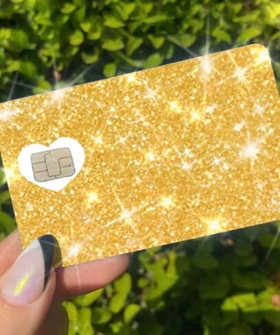 ExotixCard The Original Reflective Sticker Ultra Bling Debit - Credit Card Skin Shiny Removable Cover Especially Bright Back Information, ExotixLuv Ice (Lilac) in Saudi Arabia