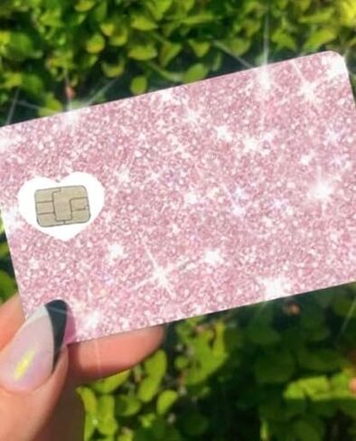 ملصق ExotixCard الأصلي العاكس Ultra Bling Debit - غطاء لامع قابل للإزالة لجلد بطاقة الائتمان، معلومات خلفية ساطعة بشكل خاص، ExotixLuv Ice (أرجواني) in Kuwait