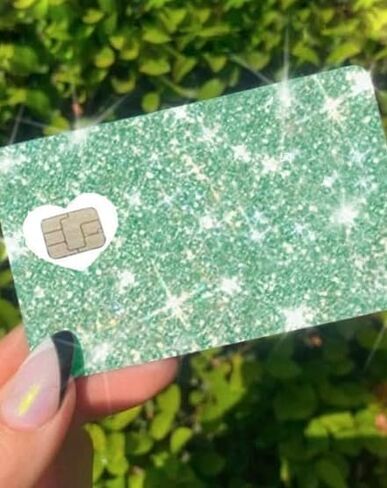 ExotixCard The Original Reflective Sticker Ultra Bling Debit - Credit Card Skin Shiny Removable Cover Especially Bright Back Information, ExotixLuv Ice (Lilac) in Saudi Arabia