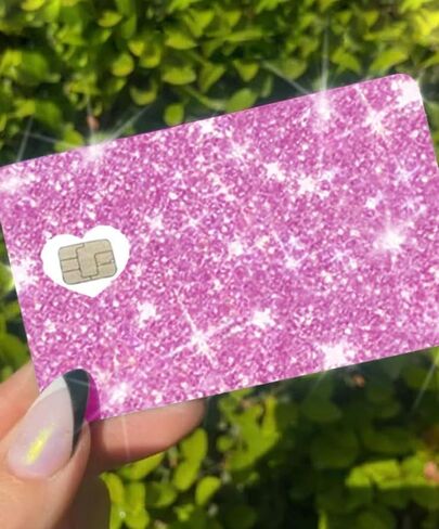 ExotixCard The Original Reflective Sticker Ultra Bling Debit - Credit Card Skin Shiny Removable Cover Especially Bright Back Information, ExotixLuv Ice (Lilac) in Saudi Arabia