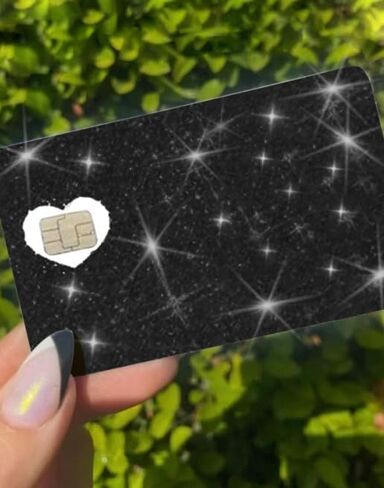 ExotixCard The Original Reflective Sticker Ultra Bling Debit - Credit Card Skin Shiny Removable Cover Especially Bright Back Information, ExotixLuv Ice (Lilac) in Saudi Arabia