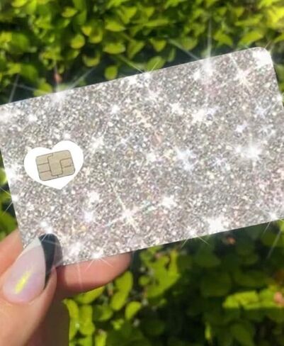 ExotixCard The Original Reflective Sticker Ultra Bling Debit - Credit Card Skin Shiny Removable Cover Especially Bright Back Information, ExotixLuv Ice (Lilac) in Saudi Arabia