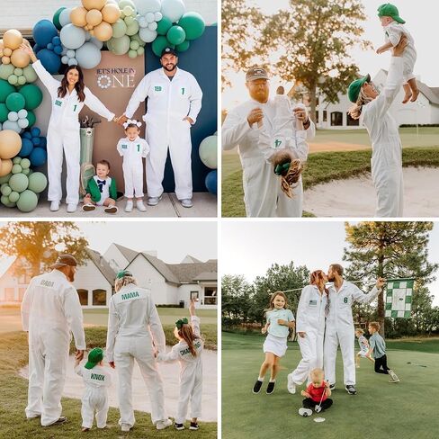Caddie Adults Uniform Custom Golf Outfit (White) - Caddy Jumpsuit w/2 Front Pocket Patches,1 Back Patch in Saudi Arabia