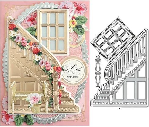 3D Backgrounds Frame Metal Cutting Die for Scrapbooking, New Cutting Dies DIY Album Card Making Decor Paper Craft Metal Die Cuts Party Wedding Decorations (Grid C 3.9 x 2 in) in Kuwait