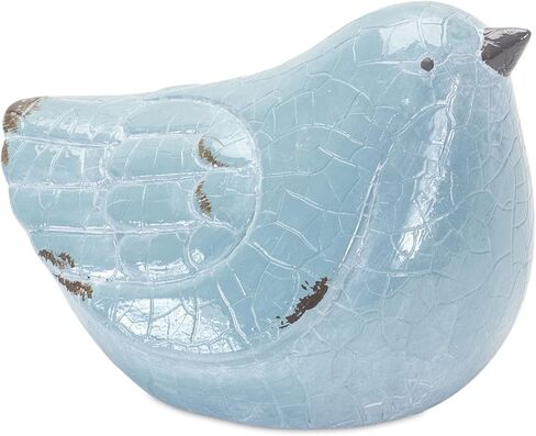 Melrose Set of 4 Terra Cotta Bird with Blue Finish 85564DS in Saudi Arabia