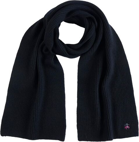 Brooks Brothers Signature Wool and Cashmere Ribbed Knit Scarf for Men - Men's Luxury Winter Scarf, 68-inches x 10-inches in Kuwait