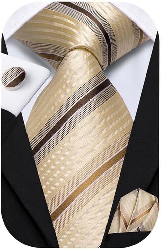 مجموعة ربطات عنق رجالي مقاس 70 بوصة من Hi-Tie ربطة عنق طويلة للغاية مع منديل أزرار أكمام للرجال الكبار والطويلين في حفلات الزفاف in Saudi Arabia