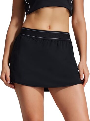 Women's Tennis Golf Skirts High Waisted with Pockets Inner Shorts for Athletic Skorts Sports Running in Saudi Arabia
