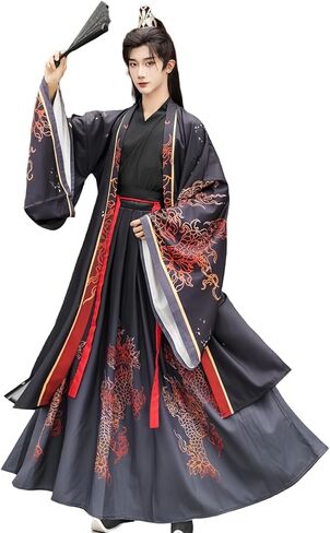 الأصلي الرجال Hanfu لينة تنفس الصينية التقليدية ازياء الكونغفو ازياء حجم كبير S-XXL in Kuwait