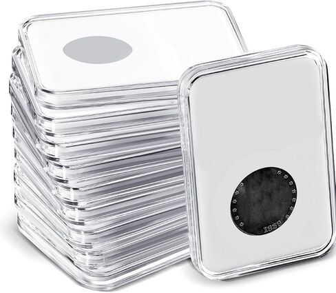 10 Pcs 38mm Coin Slab Display Holder Storage Case for Morgan, Peace, IKE Silver 38mm Dollar Coin, Clear Acrylic Cases for Coin Organize and Collection in Kuwait