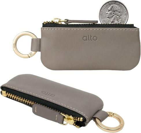 Alto Leather Coin Pouch Handmade Premium Italian Leather Coin Purse (Raven Black) in Saudi Arabia