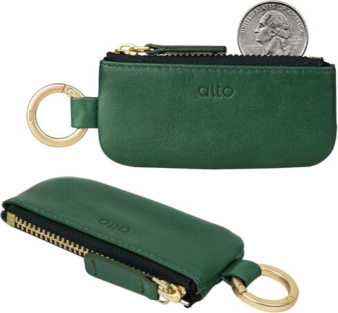 Alto Leather Coin Pouch Handmade Premium Italian Leather Coin Purse (Raven Black) in Saudi Arabia