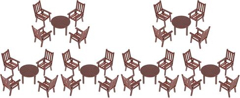 Toyvian 3 Sets Dollhouse Miniature Furniture Mini House Models and Chair Model in Kuwait