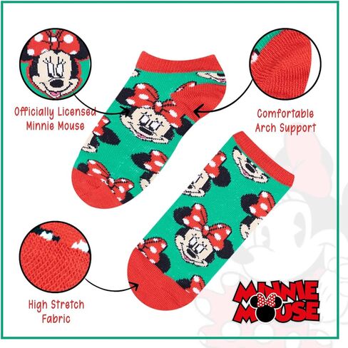 Minnie Mouse Girls 7-Pack Crew Socks with Christmas Stocking in Saudi Arabia