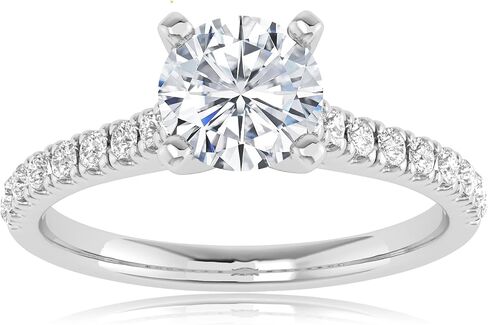 1 1/2 Carat t.w. LAB GROWN Round Cut Diamond Prong Set Solitaire Diamond Engagement Ring Band (G-H Color VS1-VS2 Clarity) in Saudi Arabia