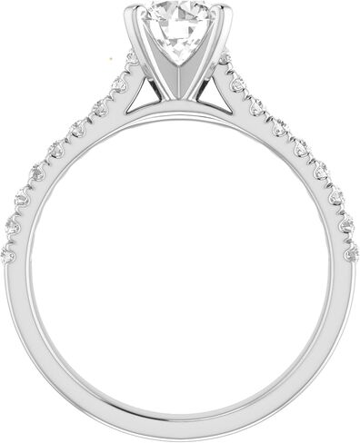 1 1/2 Carat t.w. LAB GROWN Round Cut Diamond Prong Set Solitaire Diamond Engagement Ring Band (G-H Color VS1-VS2 Clarity) in Saudi Arabia