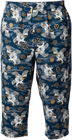 Y's factory Japanese Pattern Steteco Pants for Men, Assorted 2 or 3 Pack, 100% Cotton, 3/4 Length Lounge, Sizes M-5XL, in Kuwait