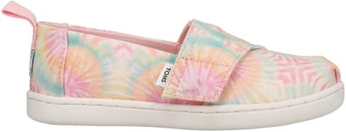 حذاء مسطح كاجوال من TOMS للفتيات الصغيرات Alpargata Tie-Dye - وردي in Kuwait