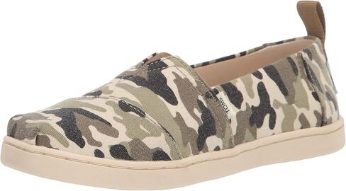 حذاء مسطح كاجوال من TOMS للفتيات الصغيرات Alpargata Tie-Dye - وردي in Kuwait