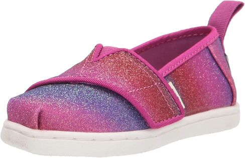 حذاء مسطح كاجوال من TOMS للفتيات الصغيرات Alpargata Tie-Dye - وردي in Kuwait