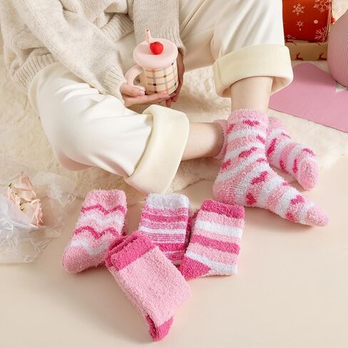 جوارب غامضة للنساء، جوارب دافئة فائقة النعومة للنساء في الشتاء 5 أزواج in Kuwait