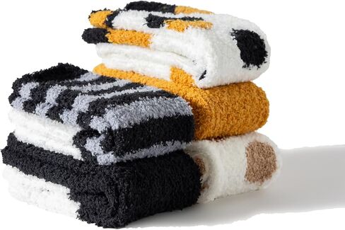 Women's Cat Paw Socks - Cozy Fluffy Soft Comfy Animal Slipper Socks for Women, Sleeping, Cute Christmas Gifts for Girls and Cat Lovers in Saudi Arabia
