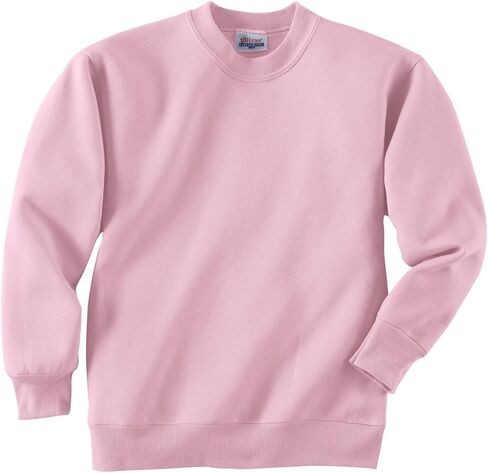 Hanes Youth ComfortBlend EcoSmart Crewneck Sweatshirt, Pale Pink, M in Saudi Arabia