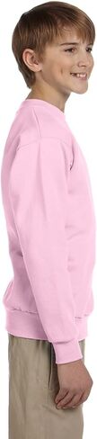 Hanes Youth ComfortBlend EcoSmart Crewneck Sweatshirt, Pale Pink, M in Saudi Arabia