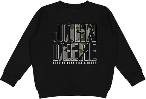 سترة جون ديري للشباب Camo Slash Crewneck باللون الأسود in Saudi Arabia