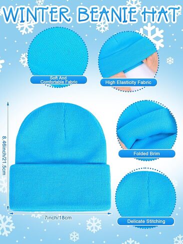 12 Sets 24pcs Kids Beanie Hat Scarf Winter Set Warm Knitted Cap for School Christmas Homeless Donation Boys Girls 5-10 Years (Colorful) in Saudi Arabia