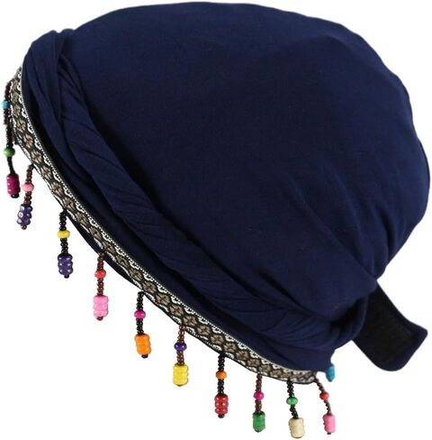 DouuYuhet Cotton Chemo Turban Soft Cancer Headwear Elastic Chemo Hats Headwear for Women with Hair Loss in Saudi Arabia