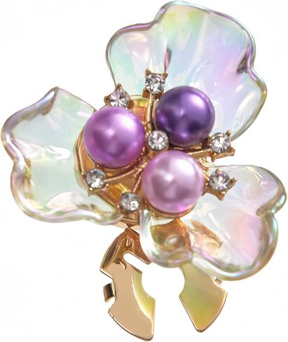 1Pc Luxury Imitation Shell Pearl Flower Shirt Sleeve Button Elegant Alloy Electroplated Cufflinks Button Cover Accessories in Saudi Arabia