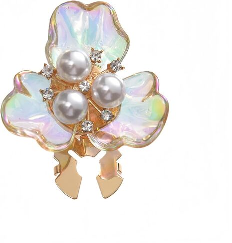 1Pc Luxury Imitation Shell Pearl Flower Shirt Sleeve Button Elegant Alloy Electroplated Cufflinks Button Cover Accessories in Saudi Arabia