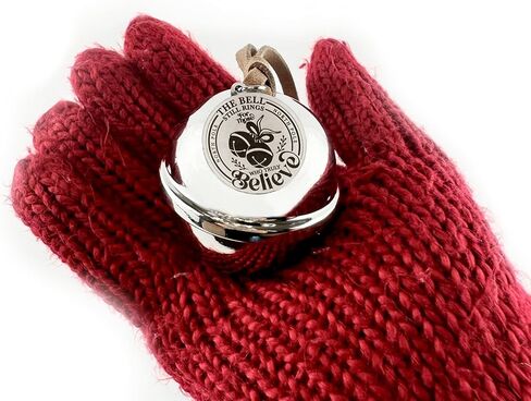 “Believe" Sleigh Bell Gift Box – North Pole Christmas Set with Silver Bell, Red Burlap Bag, Santa’s Certified Seal, Train Ticket & Name Tag for Kids & Families in Saudi Arabia