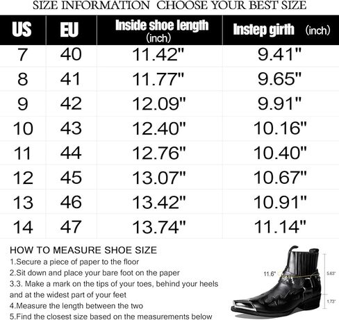 Western Cowboy Boots For Men with Steel Toe & Silver Toe Cap Studded Ankle Strap Pull-On Work Boots Embossed Print Low Top for Wedding Party & Casual Wear in Kuwait